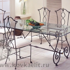 Кованый стол и стулья КСС_18