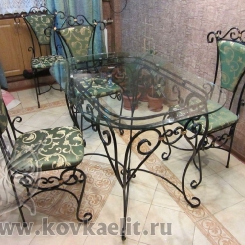 Кованый стол и стулья КСС_1