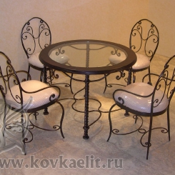 Кованый стол и стулья КСС_3