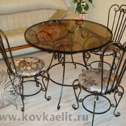 Кованый стол и стулья КСС_4